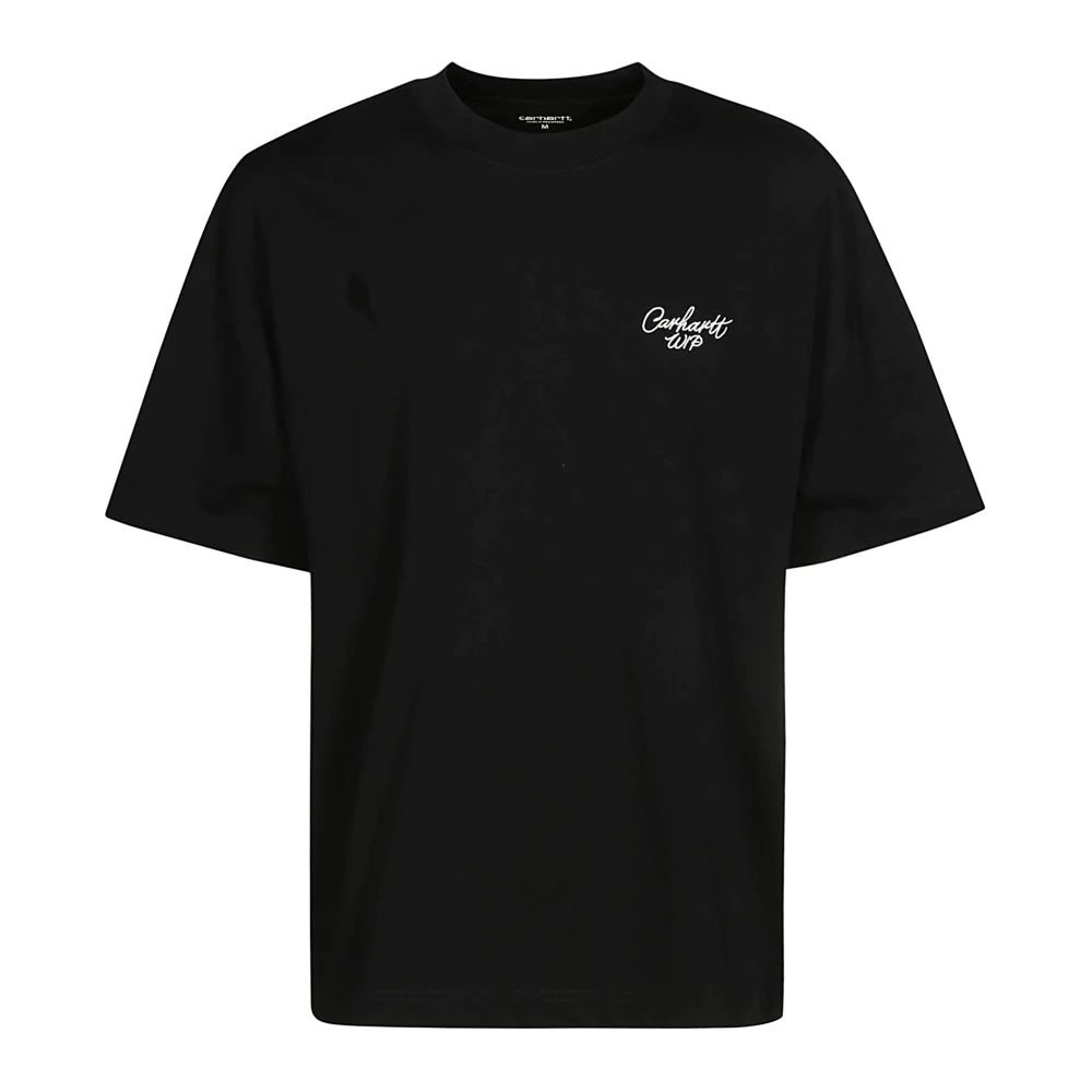 Carhartt WIP Signature Script Katoenen T-Shirt Black Heren