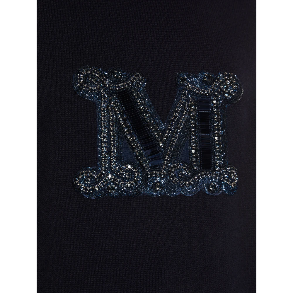 Max Mara Blauwe Ronde-Hals Gebreide Trui voor Vrouwen Blue Dames