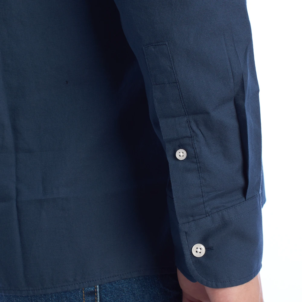 LA MARTINA Overhemd met lange mouwen en geborduurde details Blue Heren