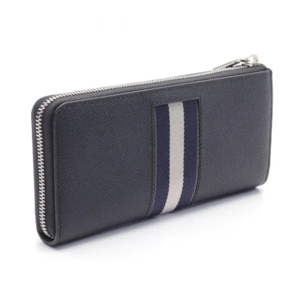 Bally Pre-owned Leather wallets Blue Heren