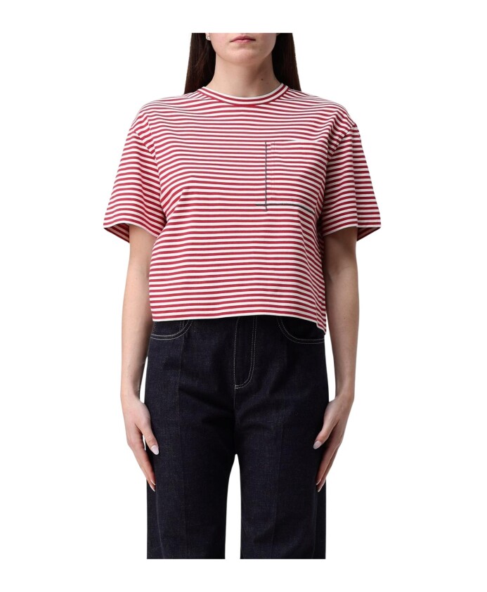t-shirt-a-rayures-avec-poche-en-creme-jaune