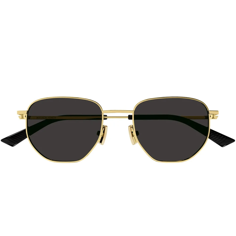 Bottega Veneta Women's Yellow Metal Sunglasses Pantos Style Unisex - Sunglasses - 52 Mm - Accessories