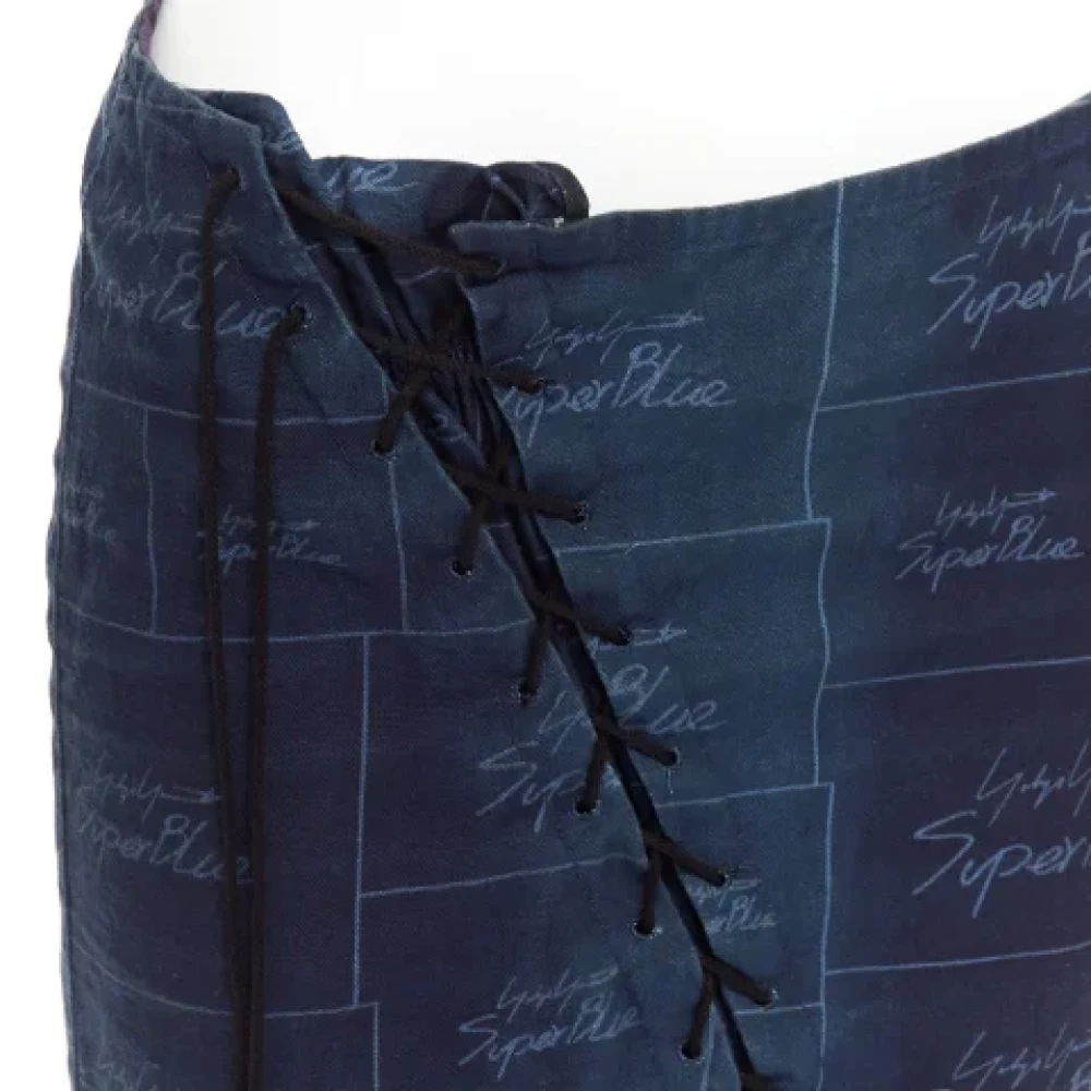 Yohji Yamamoto Pre-owned Cotton bottoms Blue Dames