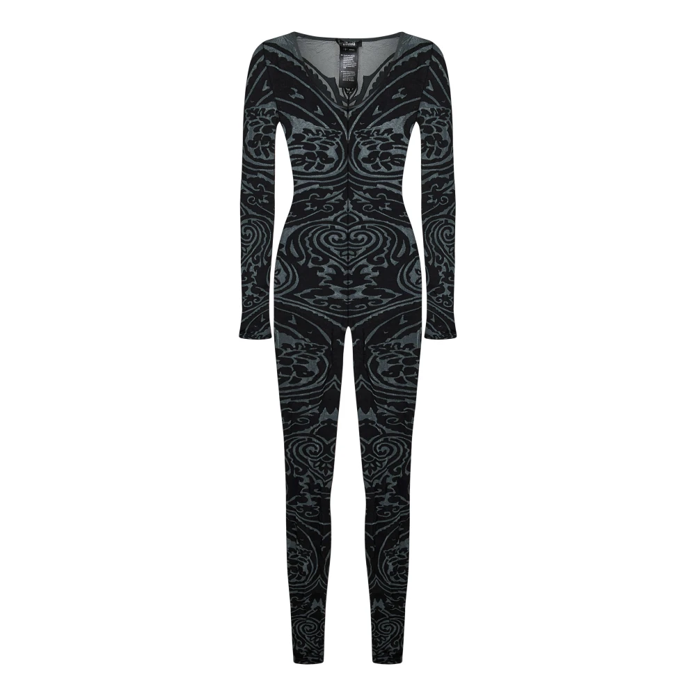 Wolford Grijze Paisley Catsuit Overall Jurk Multicolor Dames