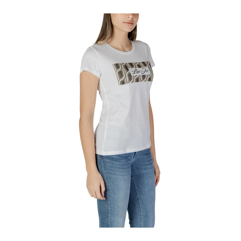 Liu Jo Witte Bloemen T-shirt voor Vrouwen White Dames