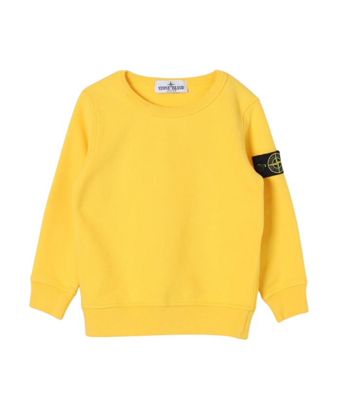 sweatshirt-junior-col-rond-jaune