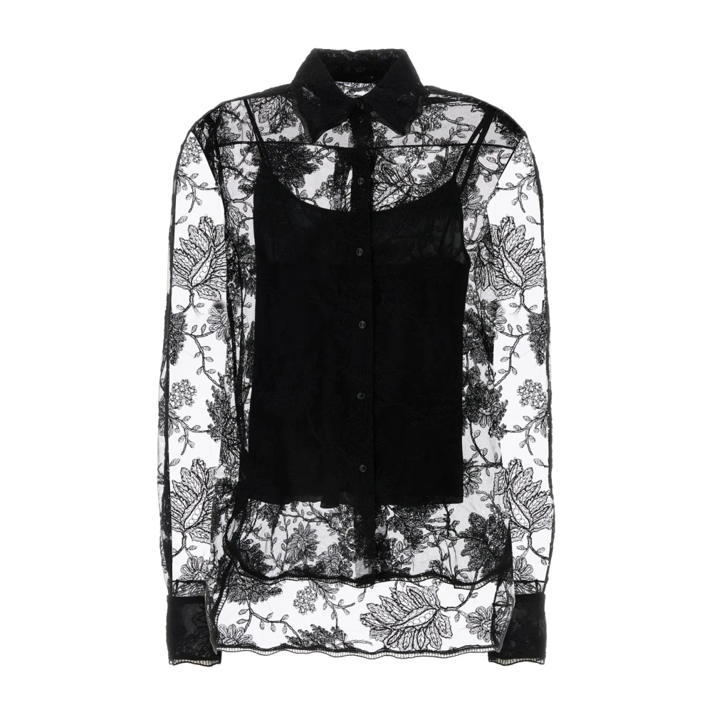 Ermanno Scervino Kanten Blouse Black Dames