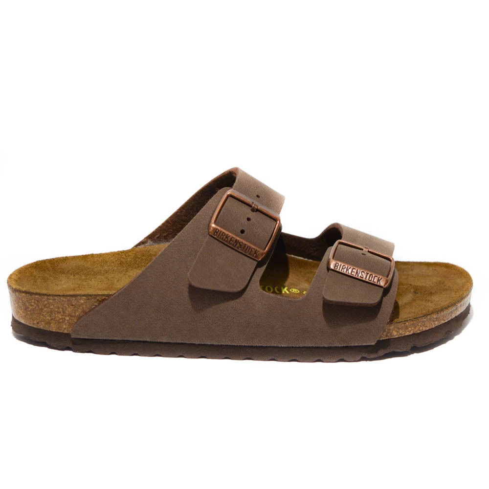 Birkenstock Unisex Brown Leather Sliders - Sliders - 7 Uk - Shoes