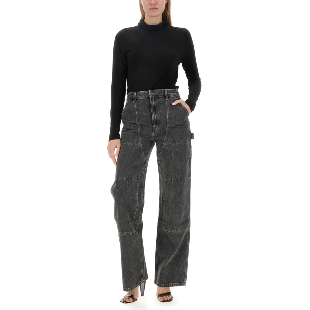 Helmut Lang Klassieke Denim Straight Jeans Black Dames