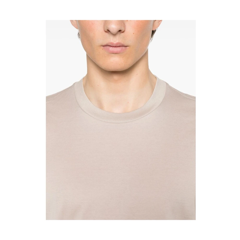 Brioni Taupe Crew Neck T-shirt Brown Heren