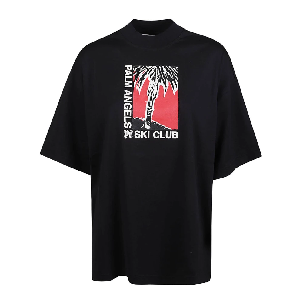 Palm Angels Ski Club Oversize T-shirt Black, Dam