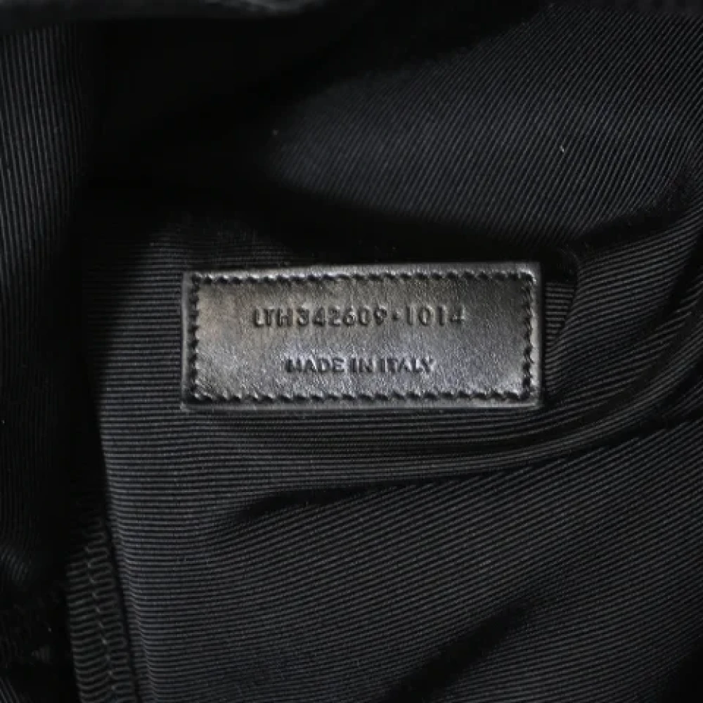Yves Saint Laurent Vintage Pre-owned Canvas backpacks Black Dames