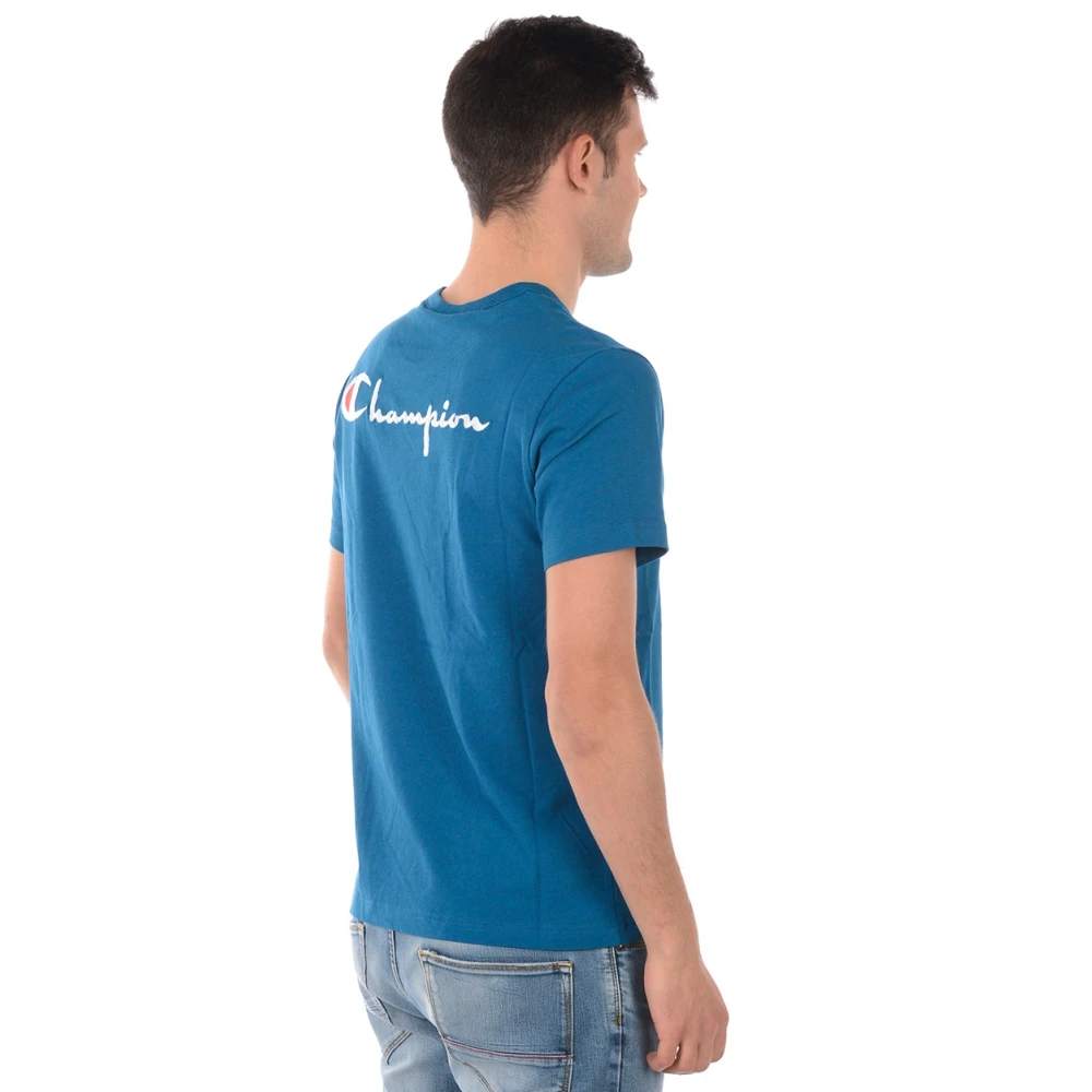 Champion Casual Sweatshirt Tee Blue Heren