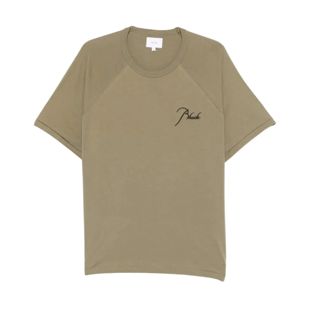 Rhude Men's Green T-Shirts, Xl, Classique Raglan Tee