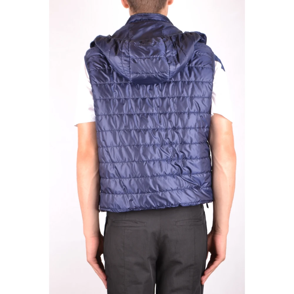 Aspesi Gewatteerd Vest met Capuchon Blue Heren