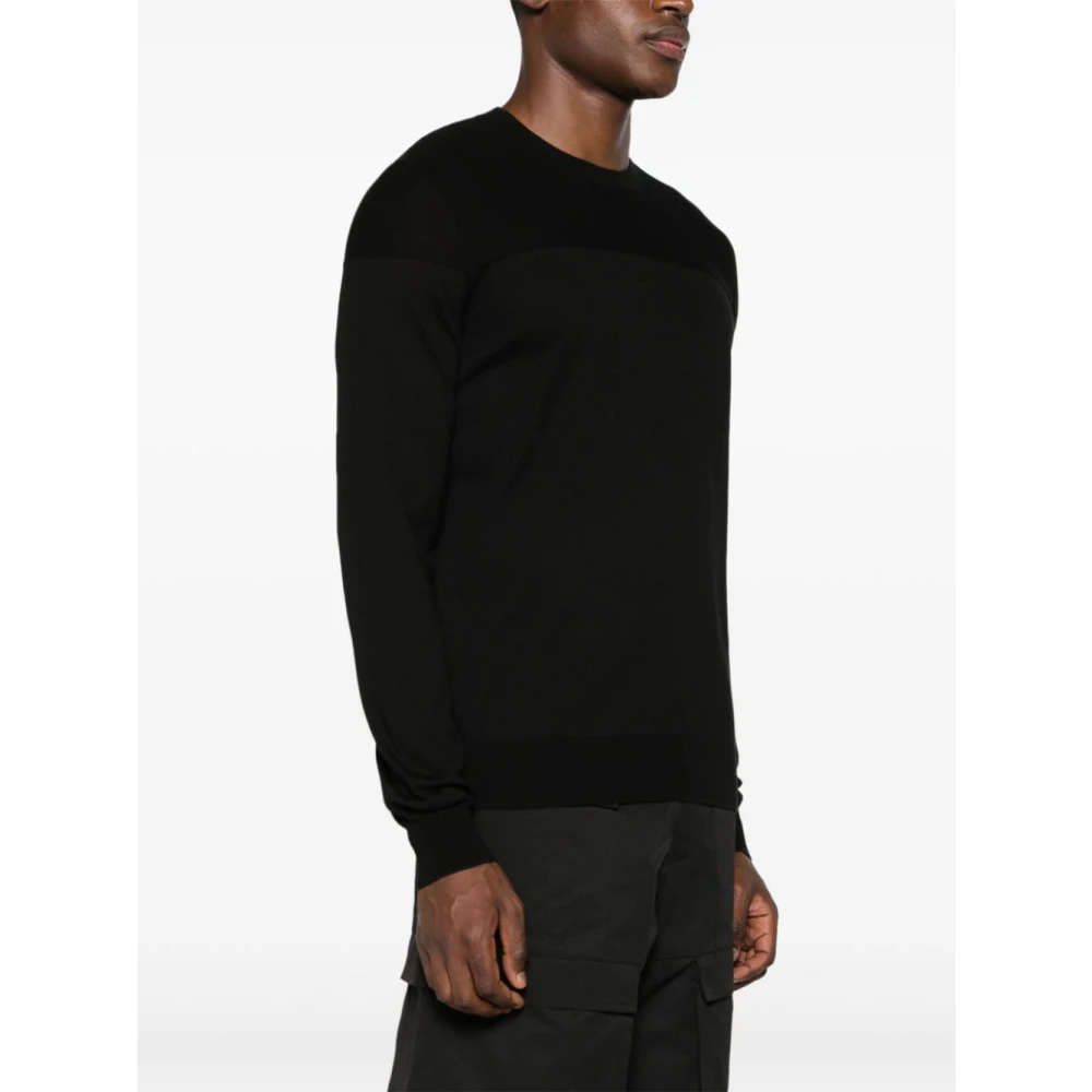 Jil Sander Zwarte Katoenen Crewneck Sweater Black Heren