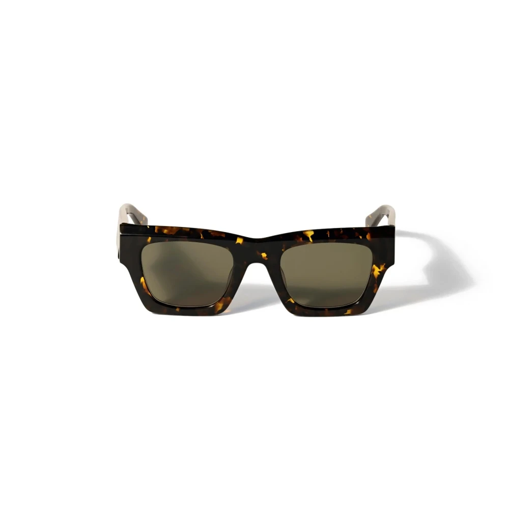 Off-White Unisex Havanna Off-White Ow1006 Davie 6055 Sonnenbrillen Acetat Grün Quadratisch Normal - Bild 3