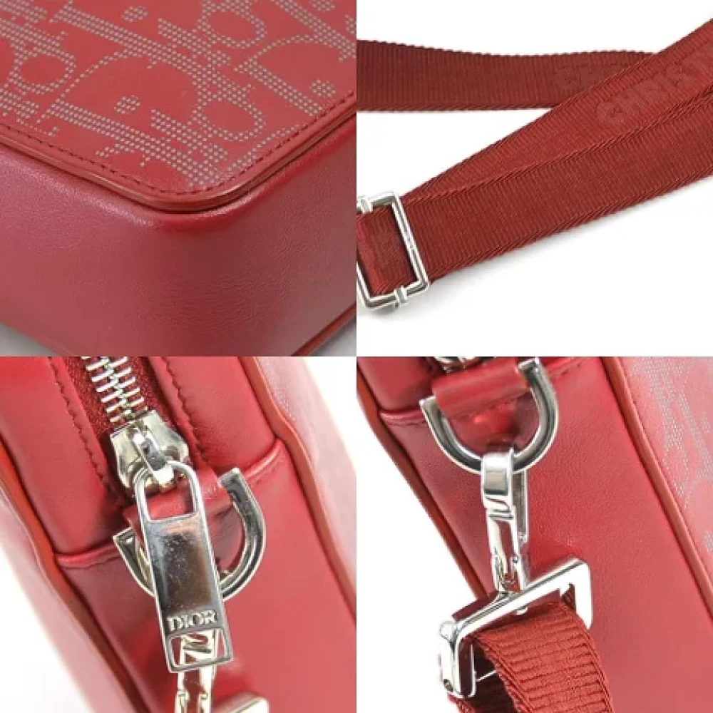 Dior Vintage Pre-owned Leather dior-bags Red Dames