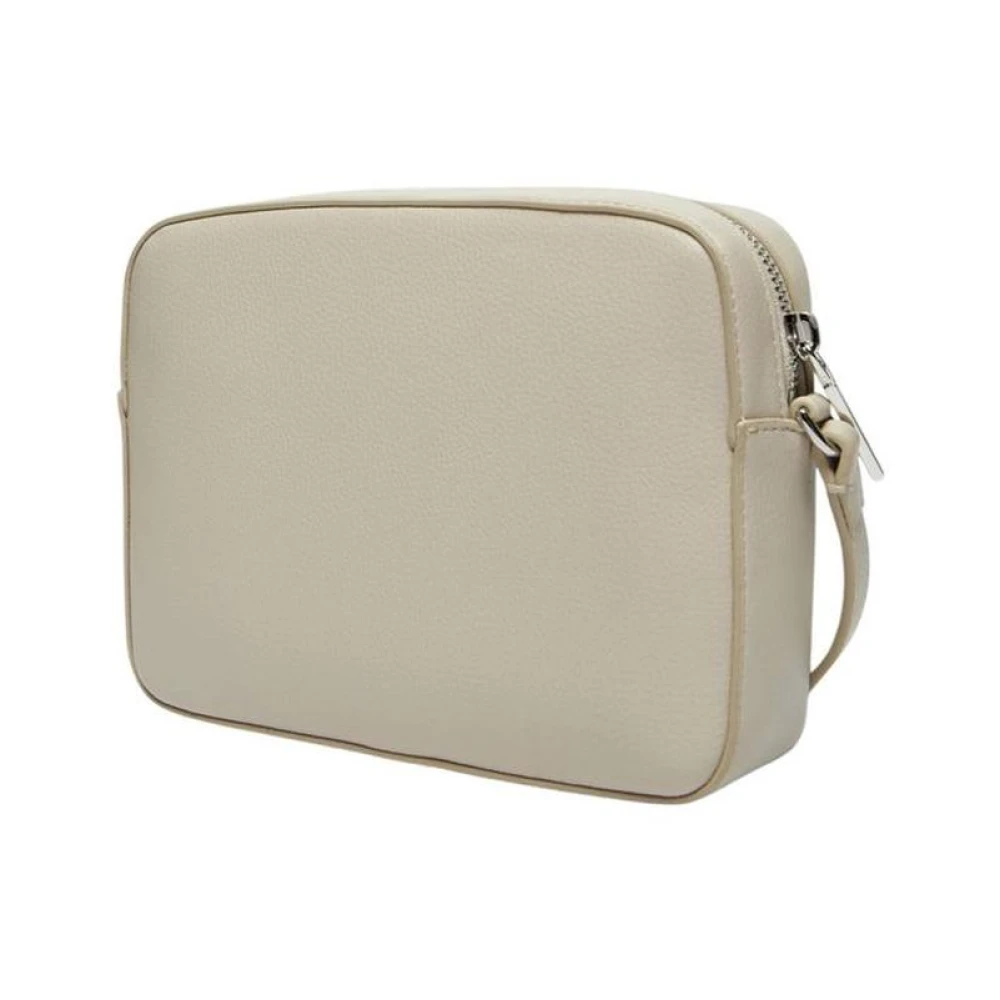 Calvin Klein Polyurethaan Flap Handtas met Verstelbare Schouderband Gray Dames