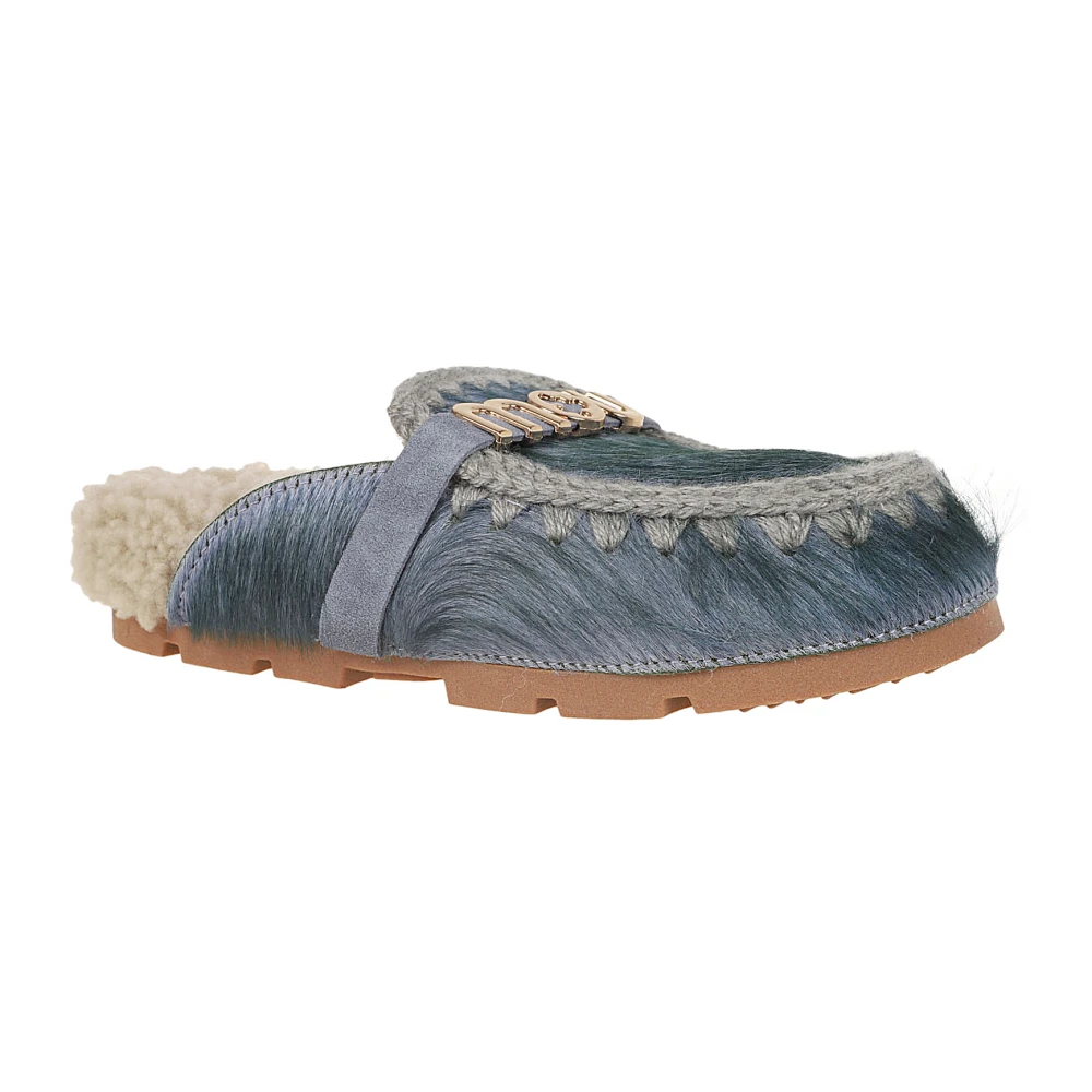 Mou Bruine Pantoffels voor Ultiem Comfort Blue Dames