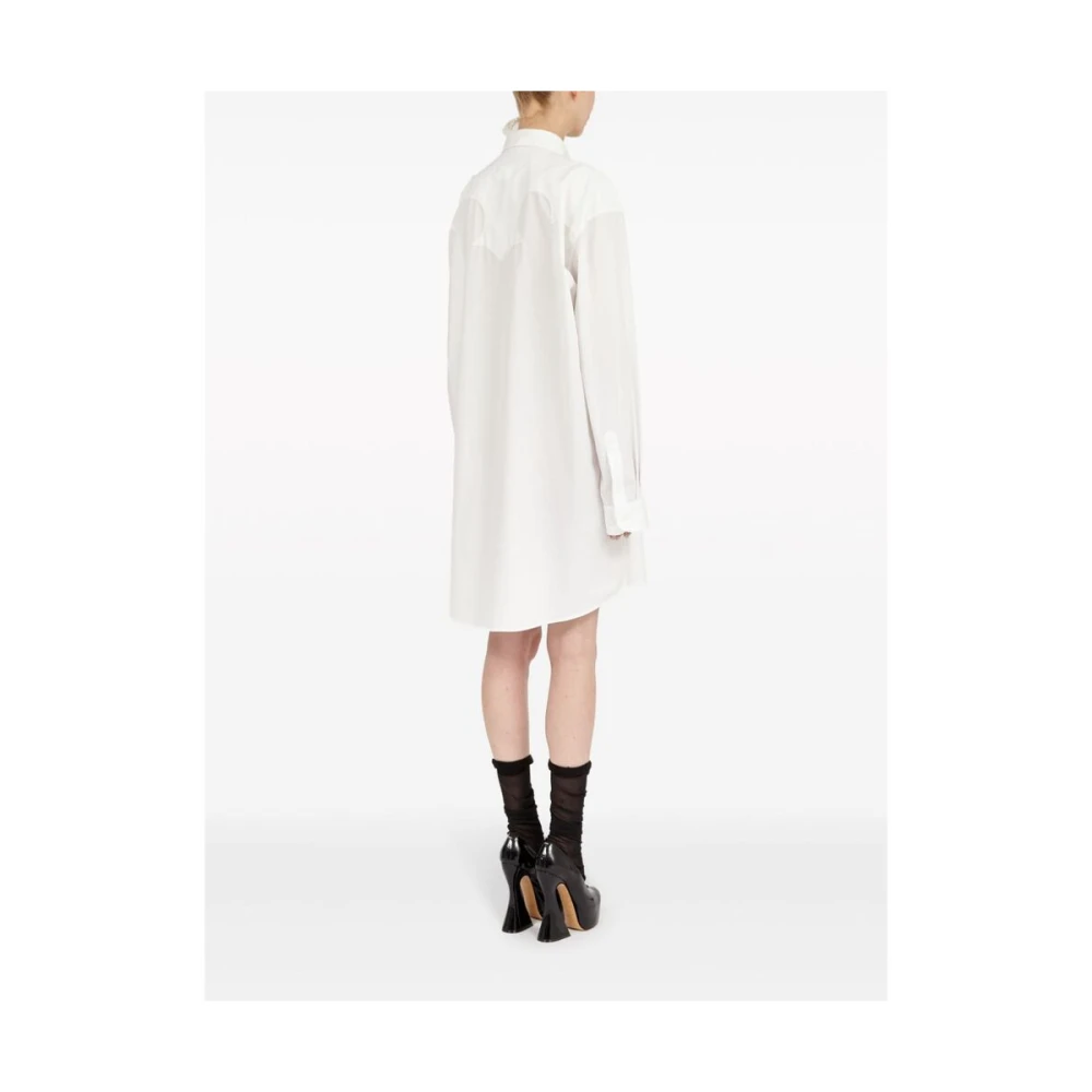 Maison Margiela Witte Katoenen Poplin Overhemd White Dames