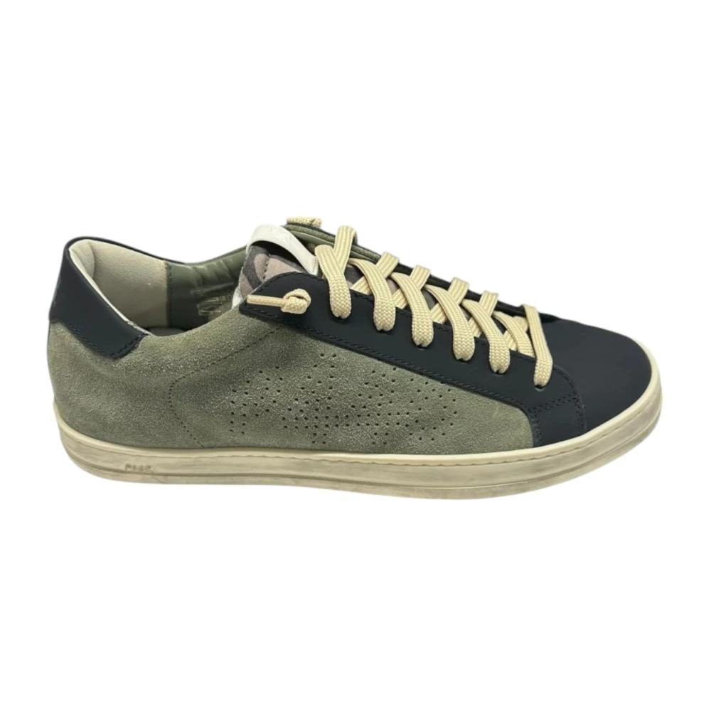 P448 Groene Suède Rubberen Zool Sneakers Green Heren