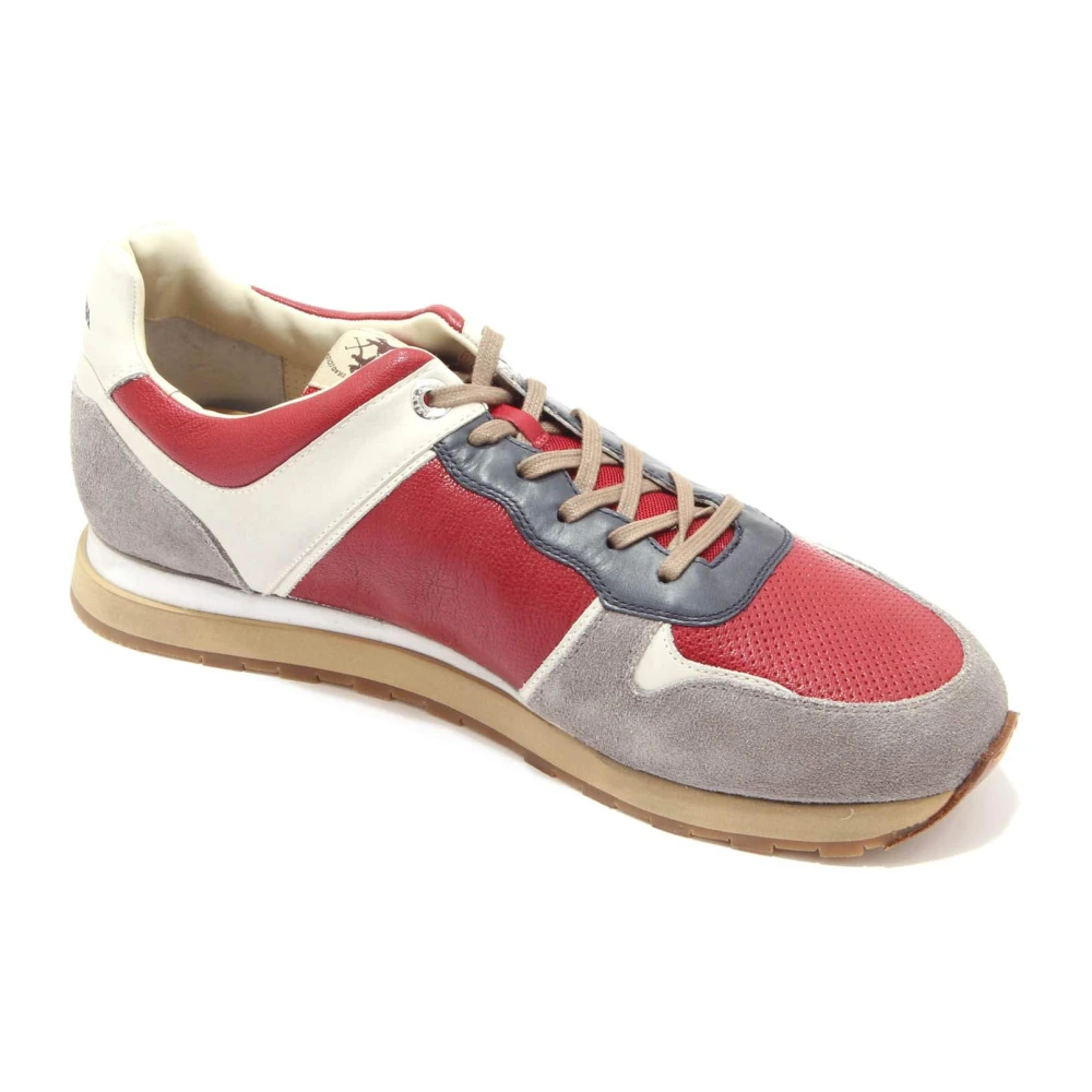 La Martina Italiaanse suède schoenen in robijnrood Heren Schoenen Veelkleurig Multicolor