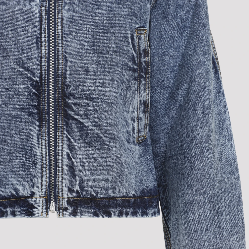 Alaïa Blauwe Denim Jack Damesmode Blue Dames