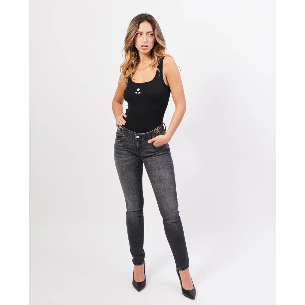 Gaudi Zwarte Skinny Jeans met Lage Taille Black Dames