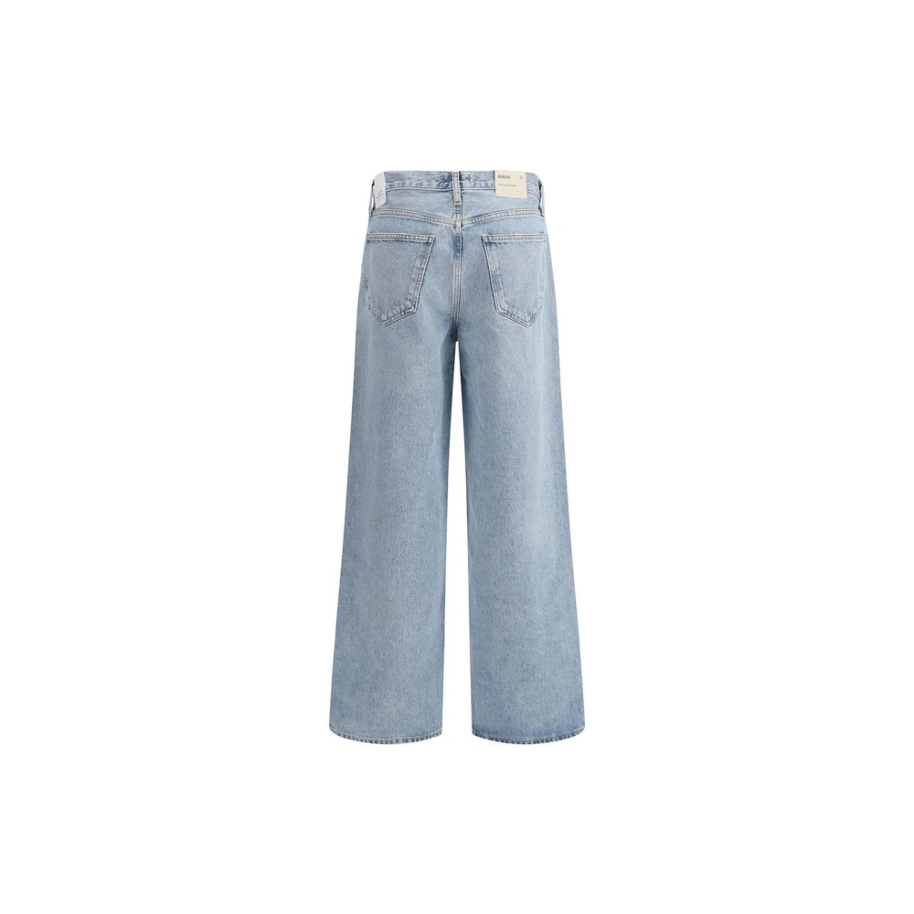 Agolde Baggy Jeans met Mid-Rise Taille Blue Dames