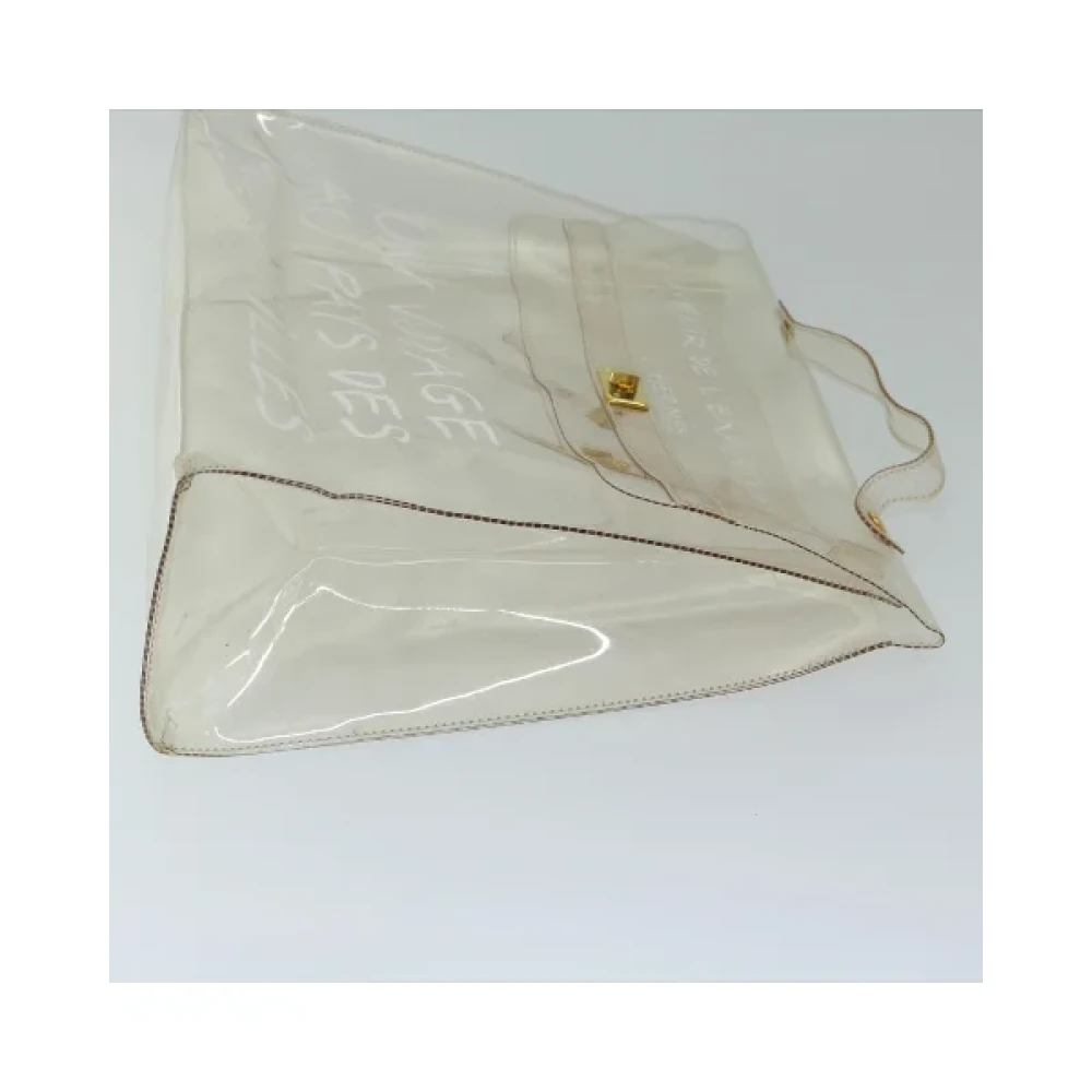 Hermès Vintage Pre-owned Fabric handbags White Dames