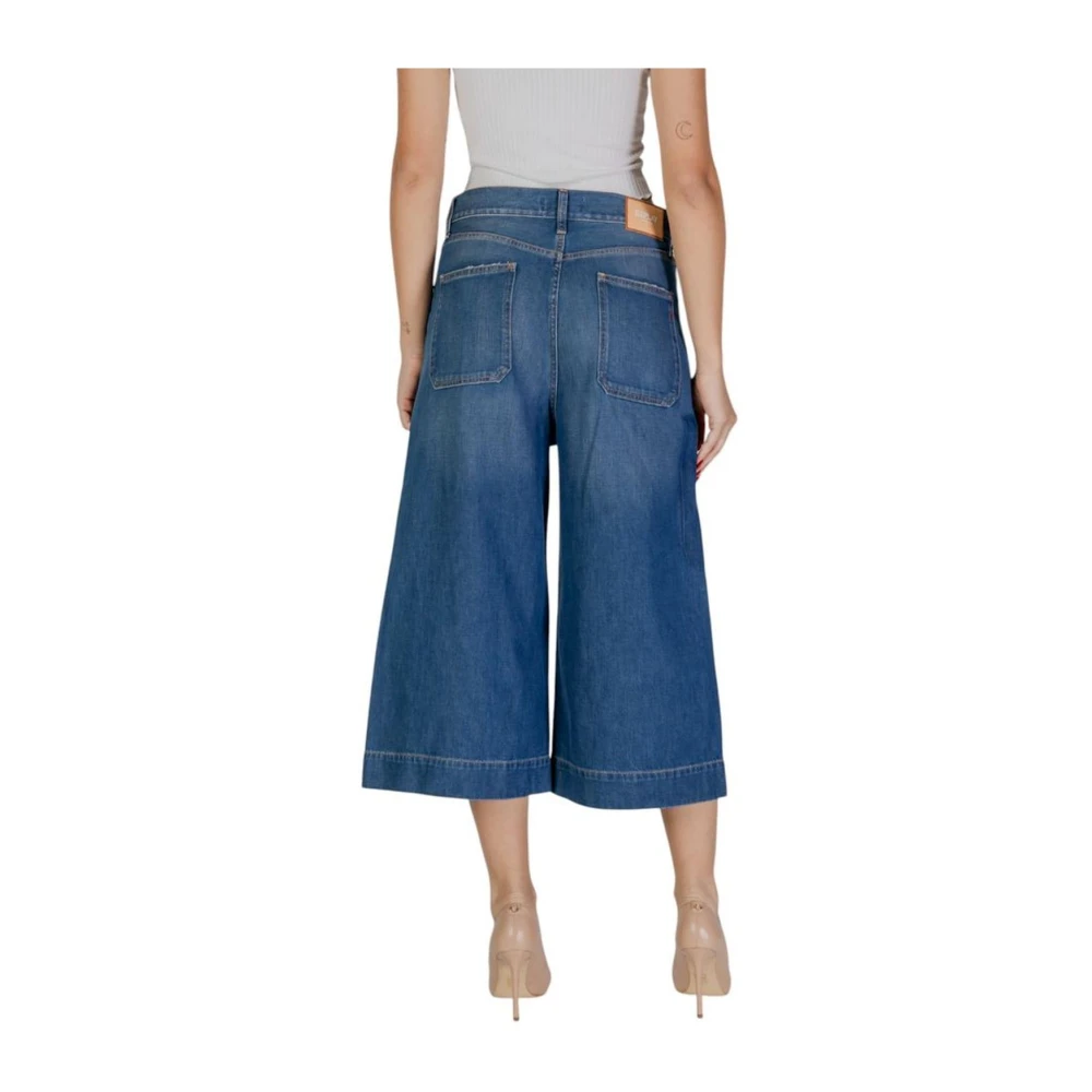 Replay Cropped Jeans van Katoenmix Blue Dames