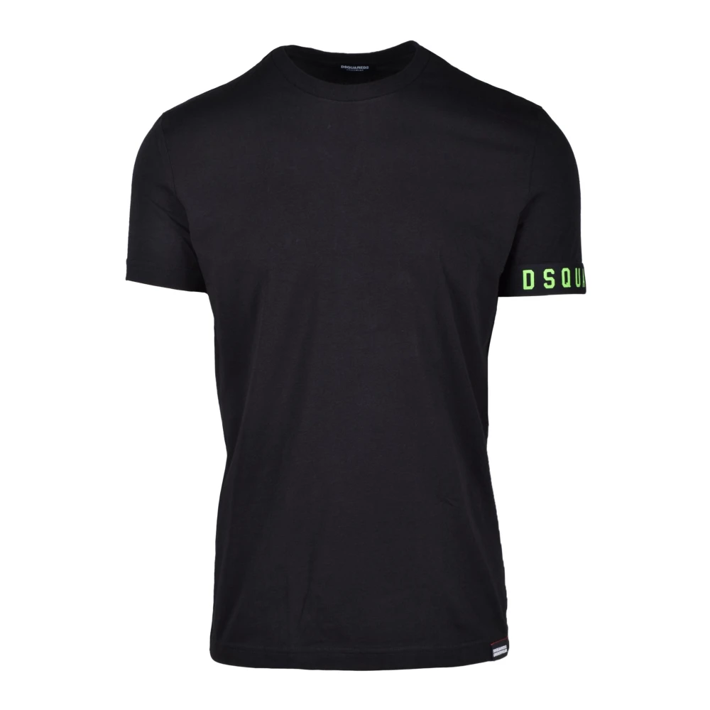 Dsquared2 Katoen Elastaan Ondergoed T-shirt Black Heren