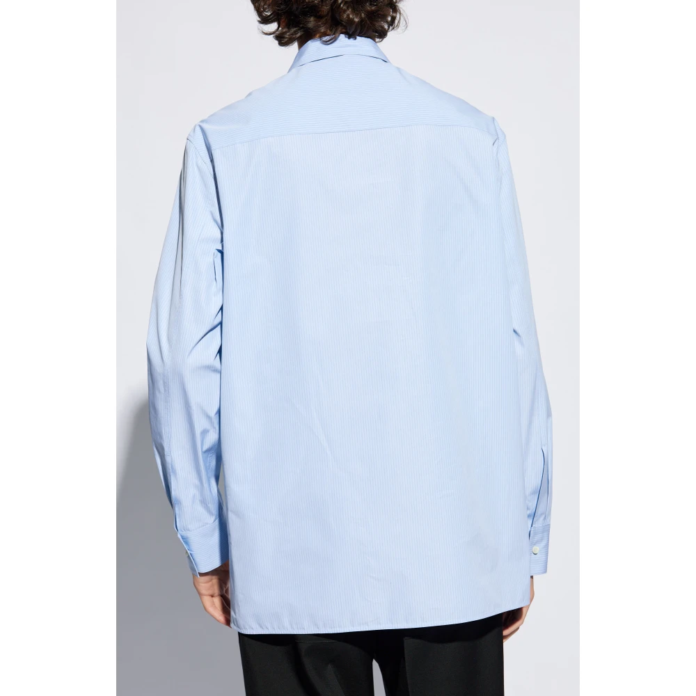 Jil Sander Gestreept patroon overhemd Blue Heren