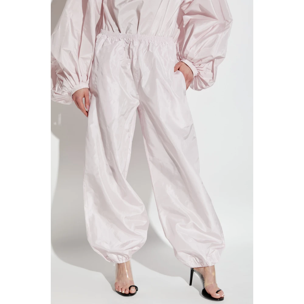 Alaïa Zijden broek Pink Dames