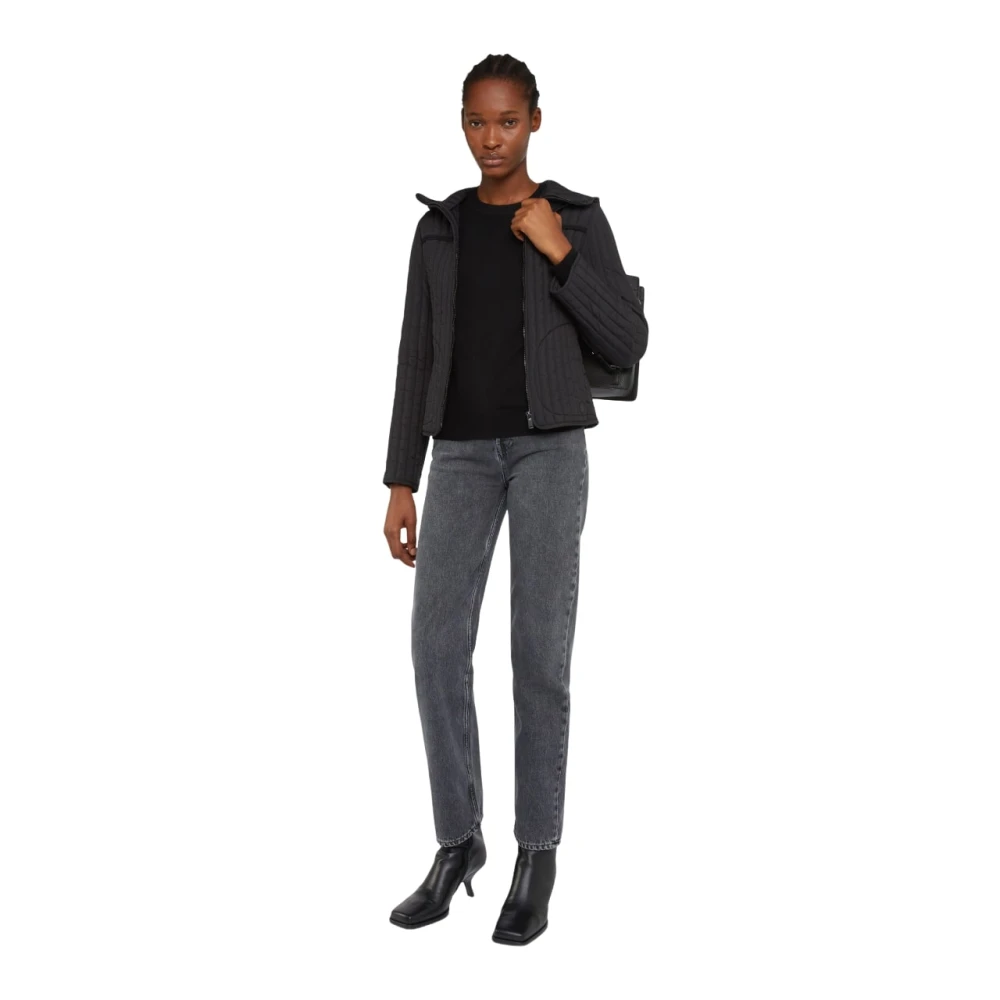 Trussardi Gewatteerde Jas met Capuchon Blue Dames