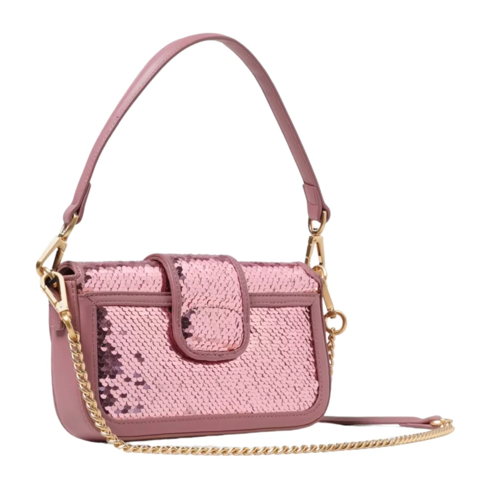 Twinset Roze Paillet Top Handvat Schoudertas Pink Dames