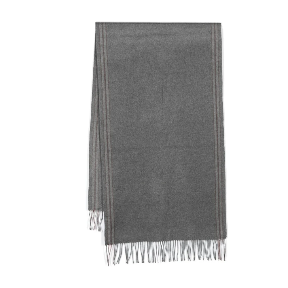 BRUNELLO CUCINELLI Ruby Grijs Gekleurd Sjaal Gray Heren
