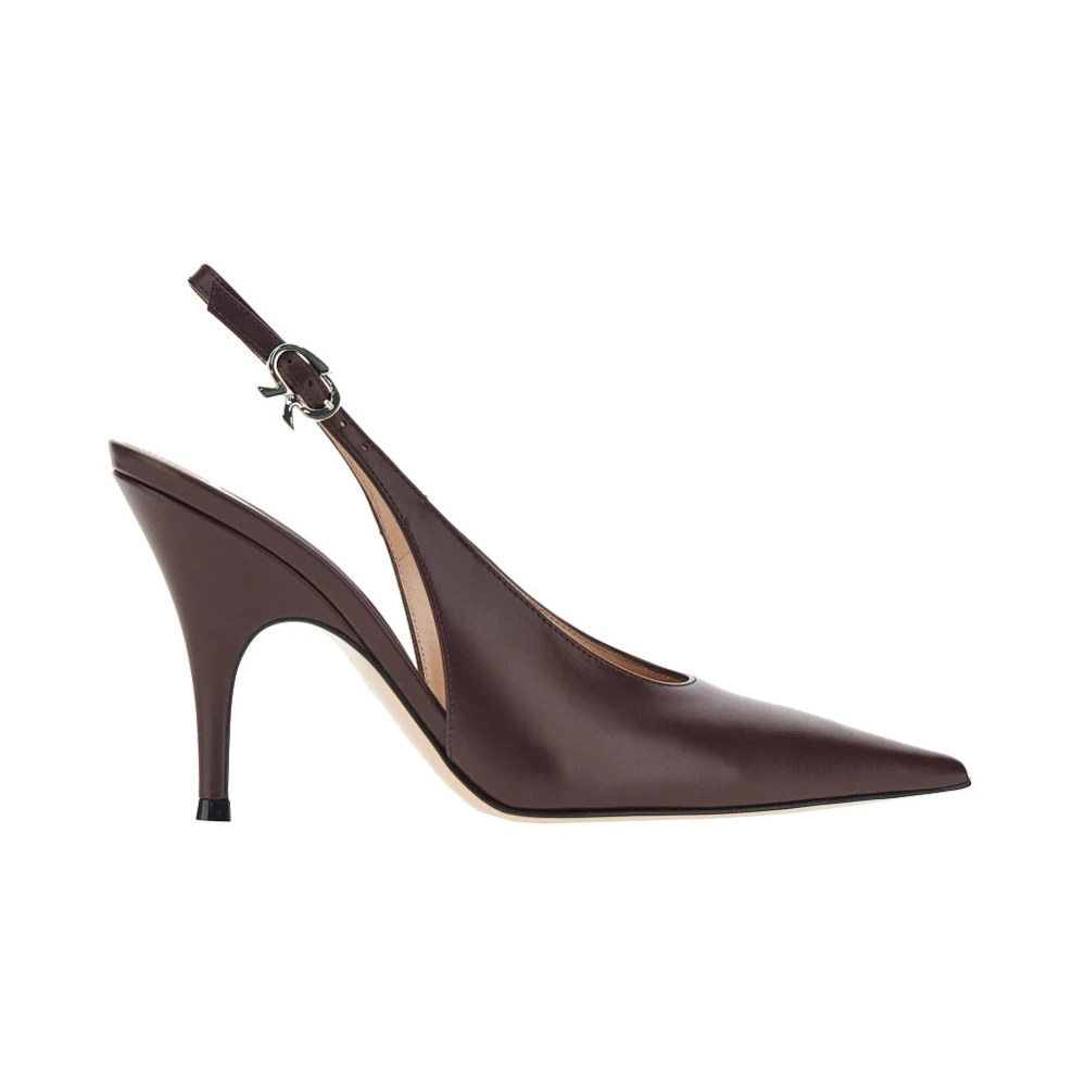 Gianvito Rossi Sofia Leren Slingback Pumps