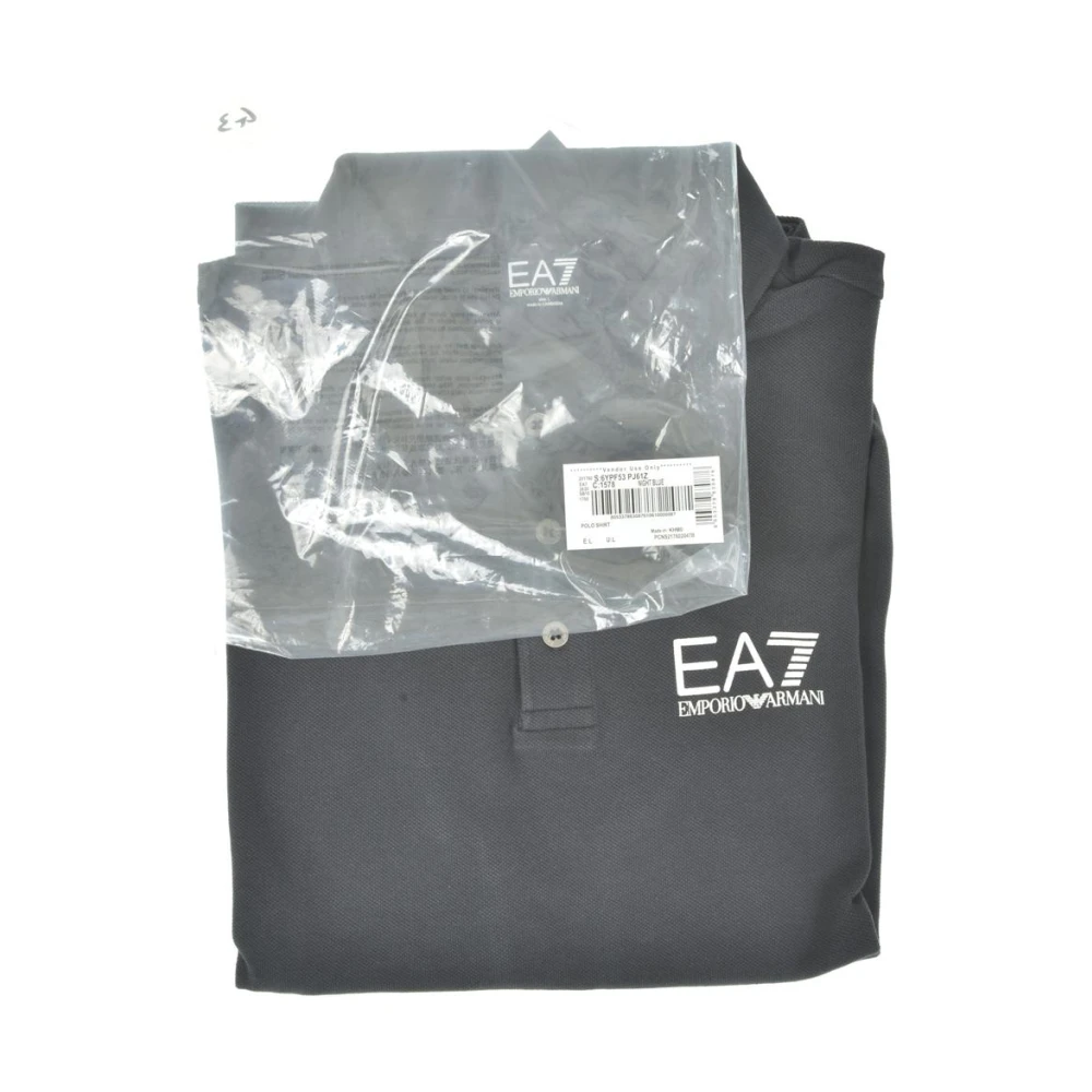 Emporio Armani EA7 Klassieke Polo Shirt voor Mannen Blue Heren