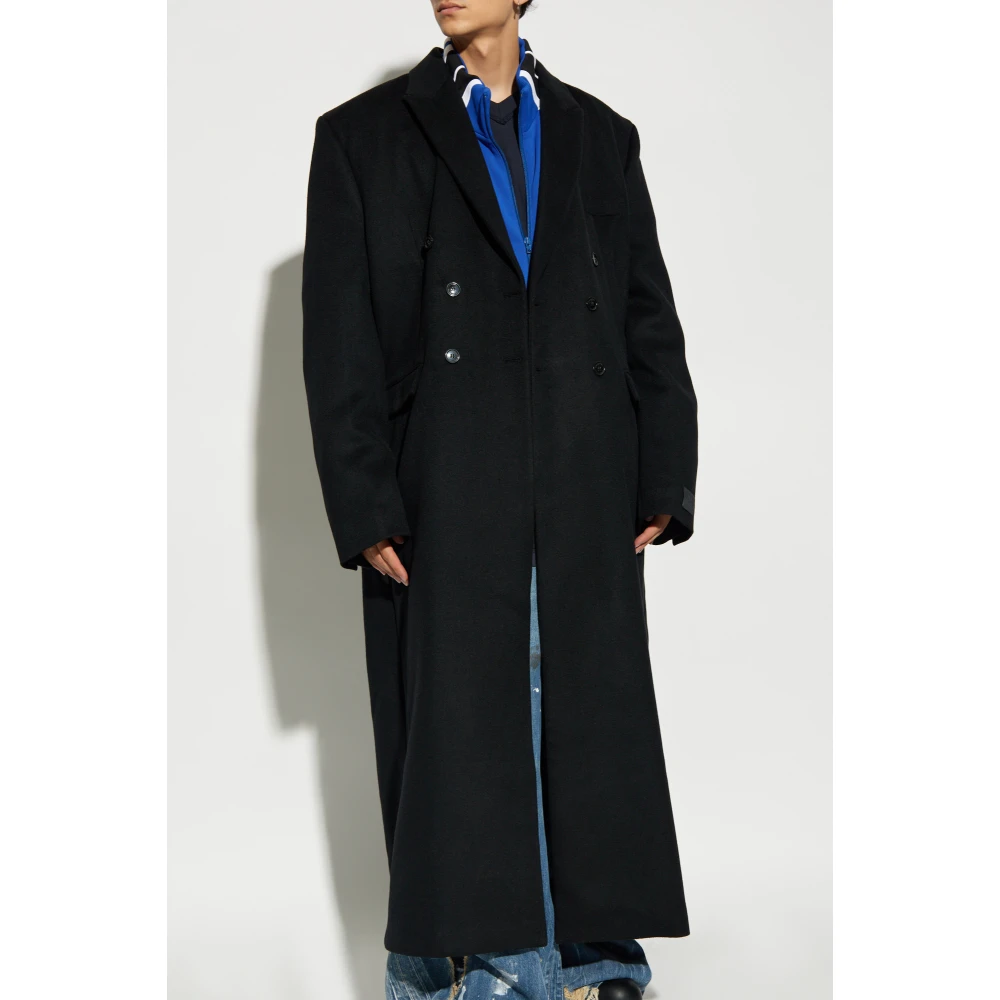 Vetements Wollen jas Black Heren