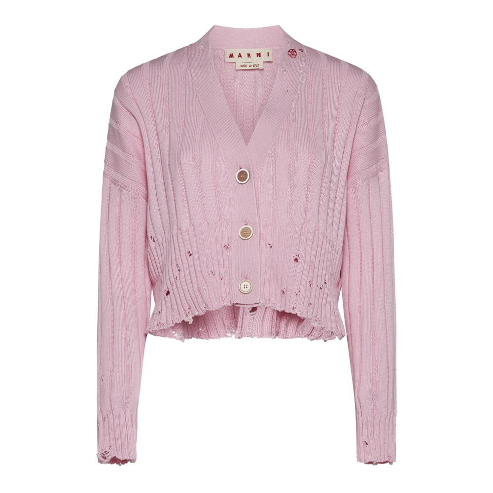 Marni Bloemen Geborduurde Trui Pink Dames