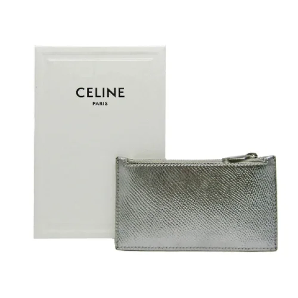 Celine Vintage Pre-owned Leather home-office Gray Dames
