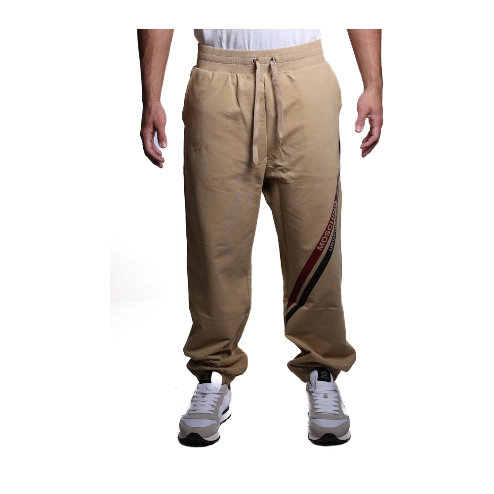 Moschino Beige Katoen Elastaan Sweatpants V1A6810 4413 Beige Dames