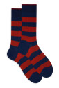 chaussettes-courtes-en-coton-bleu-pour-hommes-a-cotes-avec-rayures-bicolores
