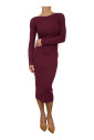 robe-midi-bordeaux