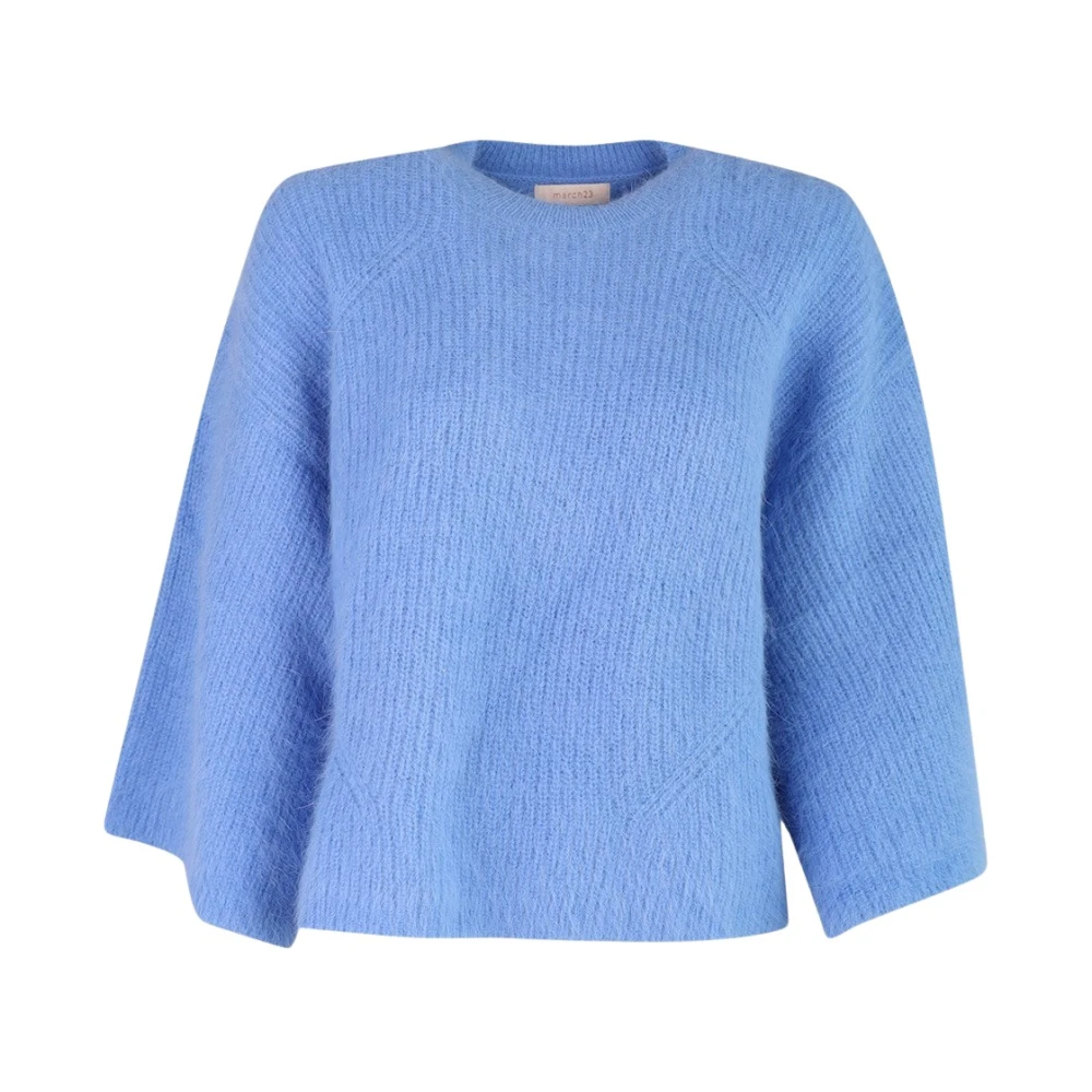 March23 Trui met ronde hals Blue Dames