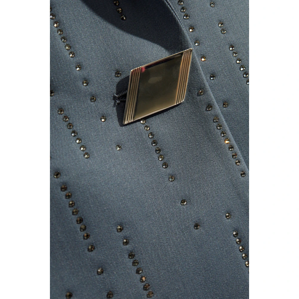 The Attico Blazer met Applicaties Gray Dames