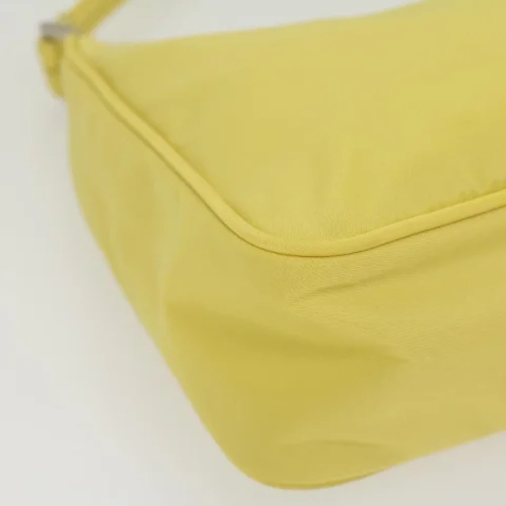 Prada Vintage Pre-owned Fabric clutches Yellow Dames