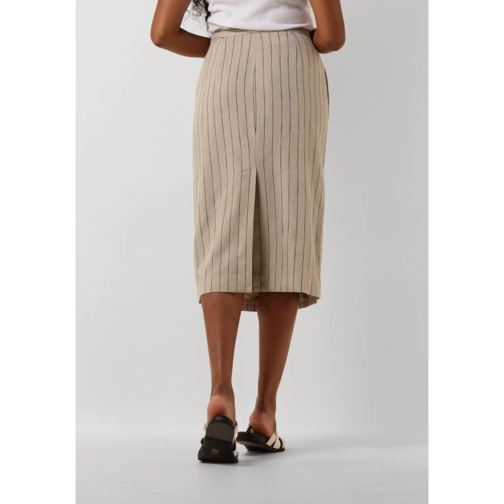 Co'Couture Beige Linen Pin Pencil Skirt Beige Dames